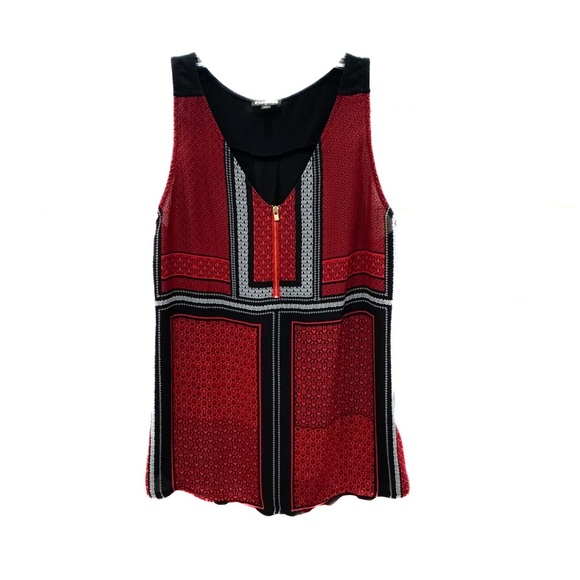 Express zip front sleeveless chiffon top ❤️ - Picture 5 of 7